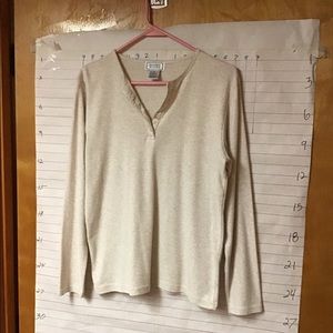 JENNIFER MOORE women’s top long sleeves sz M tan